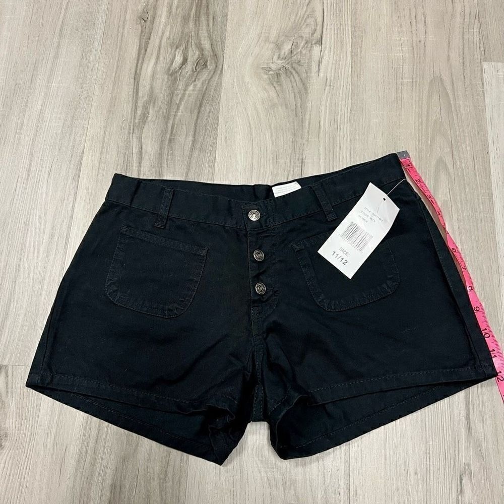 NWT vintage deadstock Y2k Jordache Black Button up Short Size 11/12 - Picture 8 of 14